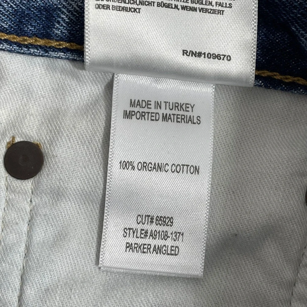 AGOLDE Parker Angled Hem‎ Jean Skirt in Favor Blue Denim Size 25 A9108-1371